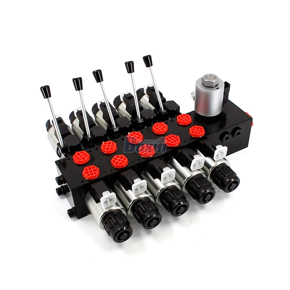 DCV56 Solenoid 5 Spool Sectional Directional Valve image